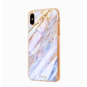 iPhone XS Max Casery  Shatter Marble Design, white stone Military Drop